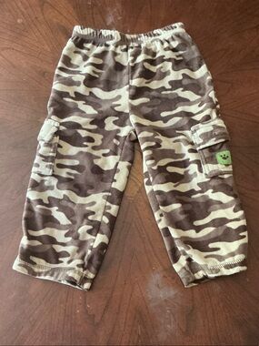 Kids Camo Cargo Pants - Brown/Khaki